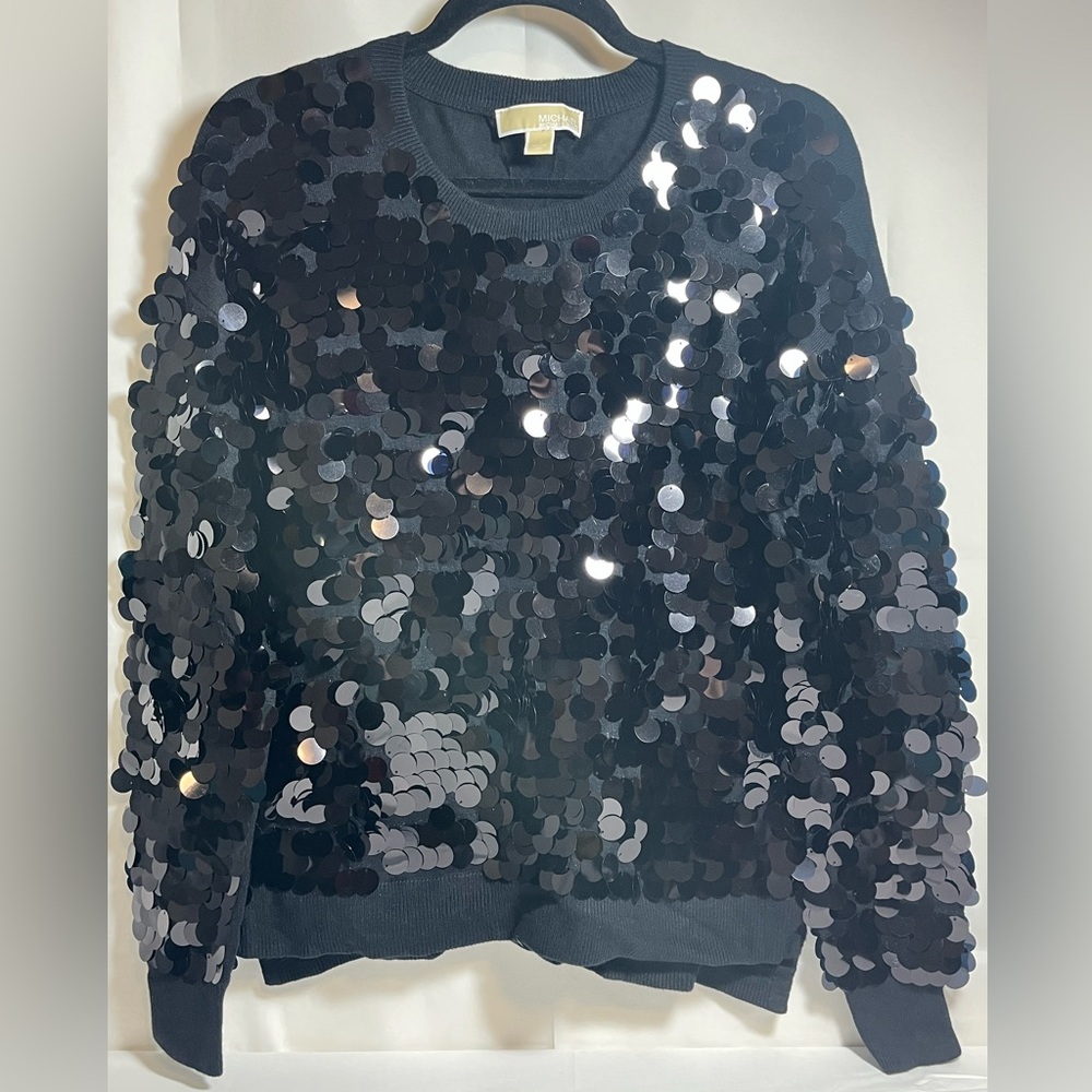 Michael Kors Black Sequin Sweater